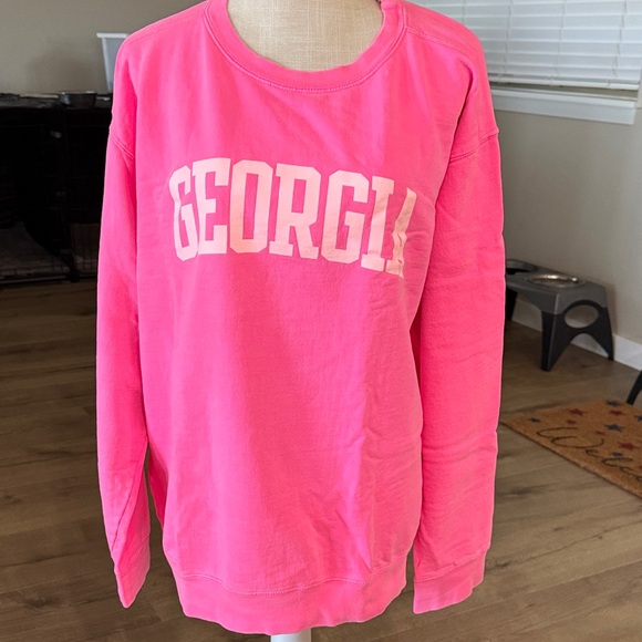 NEON PINK GEORGIA SWEATSHIRT - NWOT - Picture 7 of 7